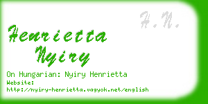 henrietta nyiry business card